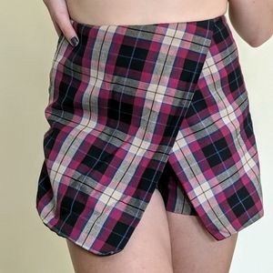 Plaid Topshop Skort